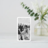 ミニマルQRコード名刺（写真付） 名刺 (スタンド正面)