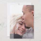 ミニマルQRコード日付の写真結婚を保存 招待状 (正面)