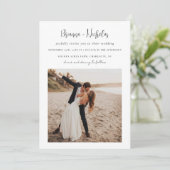 ミニマルQRコード結婚すべて 招待状 (スタンド正面)