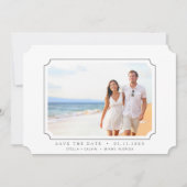 ミニマルQRコード結婚の写真 セーブザデート (正面)