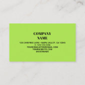 ミニマルQRコード蛍光緑 名刺 (裏面)