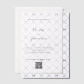 ミニマルQrコー結婚ド ベラム紙招待状 (オフセット (招待状))