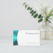 ミニマルQRターコイズホワイト名刺 名刺 (スタンド正面)