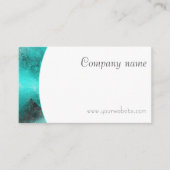 ミニマルQRターコイズホワイト名刺 名刺 (正面)