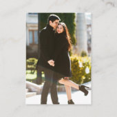 ミニマルQRフォト結婚の金ゴールドブラックRSVP エンクロージャーカード (裏面)