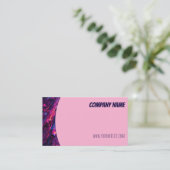 ミニマルQRブルーパープルピンクの名刺 名刺 (スタンド正面)