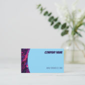 ミニマルQRブルーパープルブルービジネスカード 名刺 (スタンド正面)