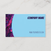 ミニマルQRブルーパープルブルービジネスカード 名刺 (正面)