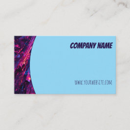 ミニマルQRブルーパープルブルービジネスカード 名刺