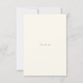 ミニマルQR日付の保存 | クリームエレガントウェディン サンキューカード (裏面)