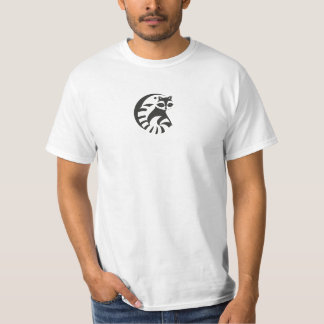 ミニマルRaccoon Tシャツ – 白黒Anima