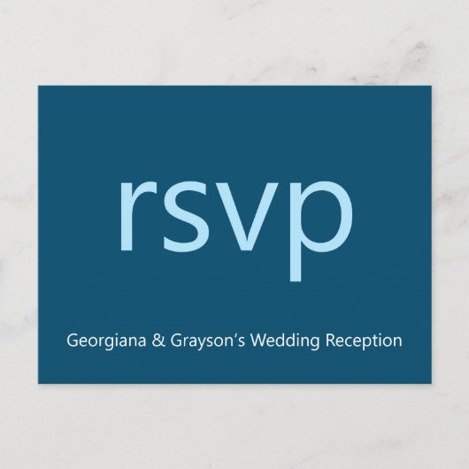 ミニマルRSVPポストカード ポストカード (正面)