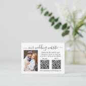 ミニマルRSVP詳細写真2 結婚 QR エンクロージャーカード (スタンド正面)