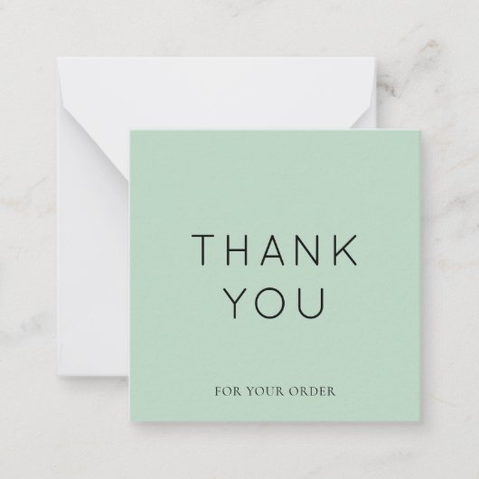 ミニマルSage Small Businessサンキューカード ノートカード (正面)