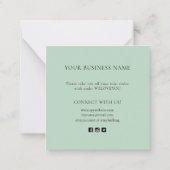 ミニマルSage Small Businessサンキューカード ノートカード (裏面)