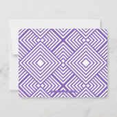 ミニマルSCRIPTモダン詳細バルミツワー紫 招待状 (裏面)