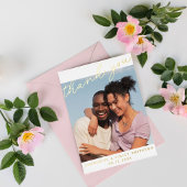 ミニマルScript Chicがパーソナライズされたお結婚礼 箔シーズンポストカード