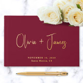 ミニマルScript Photo Burgundy結婚's ゲストブック
