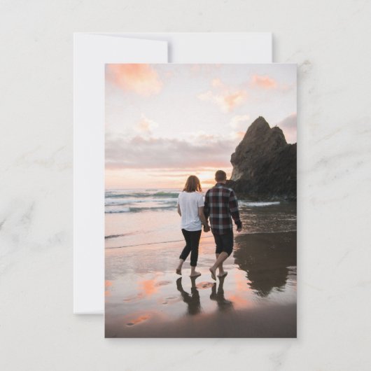 ミニマルScript Photo Wedding RSVP (裏面)