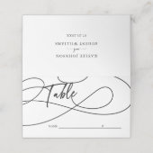 ミニマルScript "Table"書結婚字 プレイスカード (外部開封)