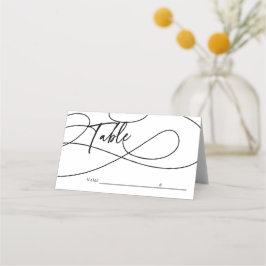 ミニマルScript "Table"書結婚字 プレイスカード