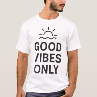 ミニマルSunshine - Good Vibes Only Tシャツ