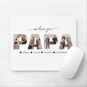 ミニマルWe Love You PAPA Photo Collage マウスパッド