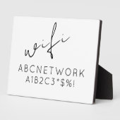 ミニマルWifiパスワードの署名 フォトプラーク (側面)