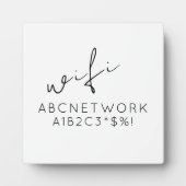 ミニマルWiFiパスワード署名プラーク5.25x5.25 フォトプラーク (正面)