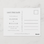 ミニマルwintery photo save date ポストカード (裏面)