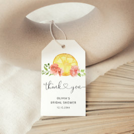 ミニマレモンブライダルシャワーサンキューメッセージカード ギフトタグ