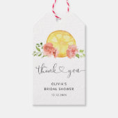 ミニマレモンブライダルシャワーサンキューメッセージカード ギフトタグ (正面)