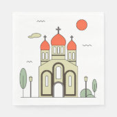 ミニマロシアのリスト正教会 スタンダードランチョンナプキン (正面)