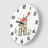 ミニマロシアのリスト正教会 ラージ壁時計 (傾斜)