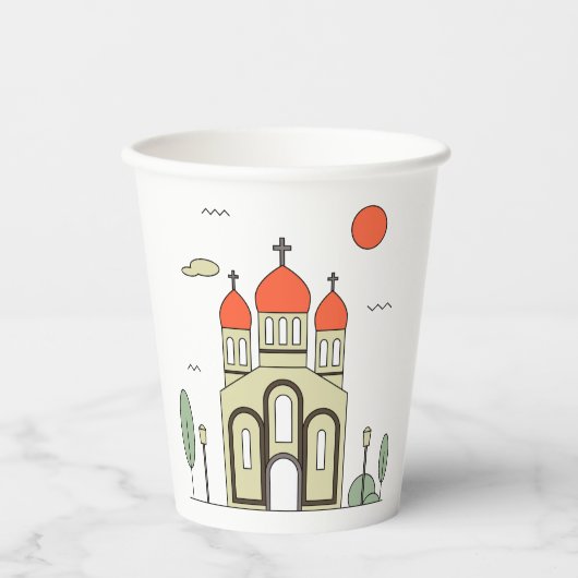 ミニマロシアのリスト正教会 紙コップ (正面)