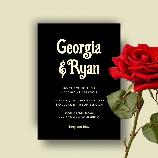 ミニマ不気味リストブラックゴシックハロウィン結婚ズ 箔招待状