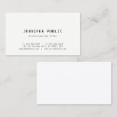 ミニマ人気があるモダンリストテンプレートエレガントシンプル 名刺 (正面/裏面)