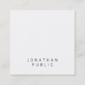 ミニマ人気があるリストテンプレートプロフェッショナルデザイン スクエア名刺 (正面)