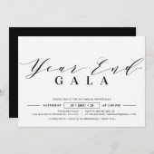 ミニマ企業のリスト年終了ガラ、新年 招待状 (正面/裏面)