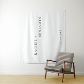 ミニマ伝統的ルシンプル白黒結婚の タペストリー (インサイチュ)