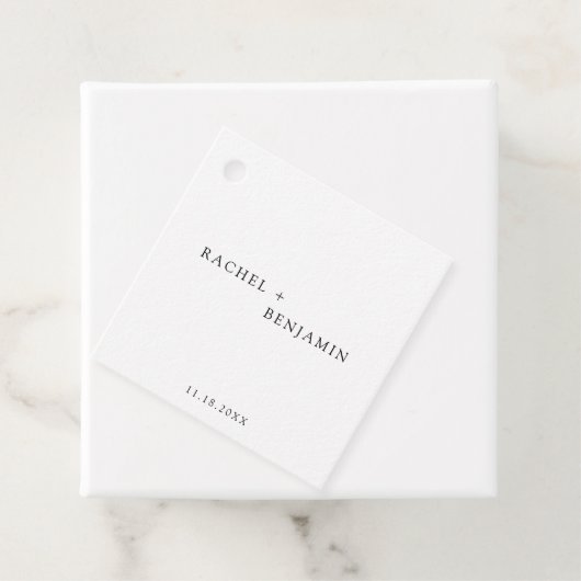 ミニマ伝統的ルシンプル白黒結婚の フェイバータグ (インサイチュ)