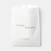 ミニマ伝統的ルシンプル白黒結婚の フェイバーバッグ (正面)