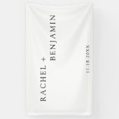 ミニマ伝統的ルシンプル白黒結婚の 横断幕 (縦)