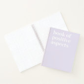 ミニマ前向きリスト文字紫 ノートブック (内部)