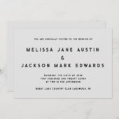 ミニマ動揺してリズムのストーングレ結婚イの 招待状 (正面/裏面)