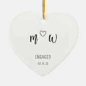 ミニマ婚約したリスト セラミックオーナメント (正面)