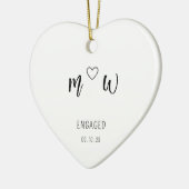 ミニマ婚約したリスト セラミックオーナメント (左)