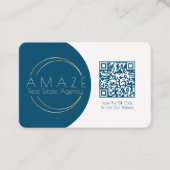 ミニマ実在リストエステートエージェントQRコード名刺 名刺 (正面)