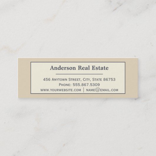 ミニマ実在リストエステート📸写真テンプレート事業 スキニー名刺 (裏面)