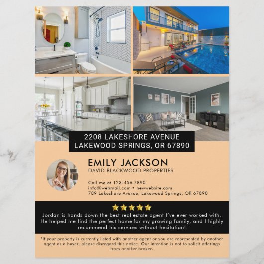 ミニマ実在リストエステートOpen House Flyer - Customiz チラシ (裏面)